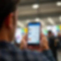 Illustration of digital transactions on a smartphone screen