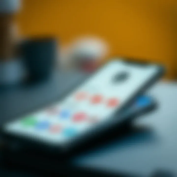 Illustration of lottery apps on an Android device