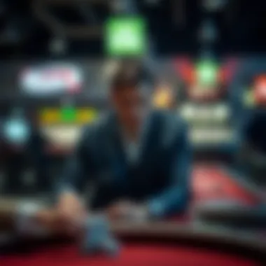 Conceptual image showing the ripple effects of gambling addiction on life