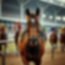 Historical depiction of horse racing culture