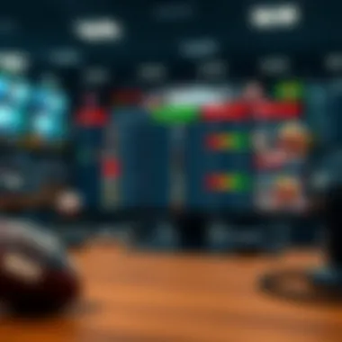 A digital interface showcasing online betting options