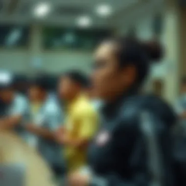 Community support event promoting healthy social practices