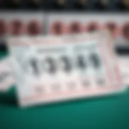 A visual representation of a lottery ticket showing winning numbers