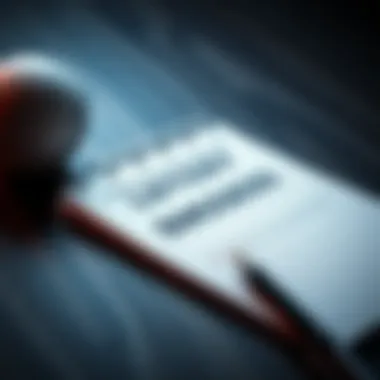 A serene scene of a lottery ticket alongside a notepad and pen, symbolizing strategy and planning