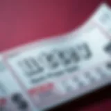 A detailed view of a lottery ticket showcasing its intricate design and features.