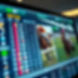 A detailed view of an online betting interface showcasing horse racing odds