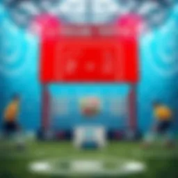 Conceptual illustration of soccer betting platforms