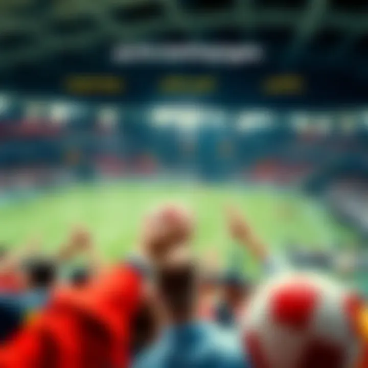 A creative depiction of different betting types available for sports events