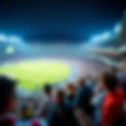 Exciting sports event atmosphere